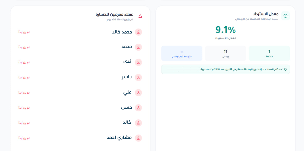 لوحة تحكم التاجر — لوينادو